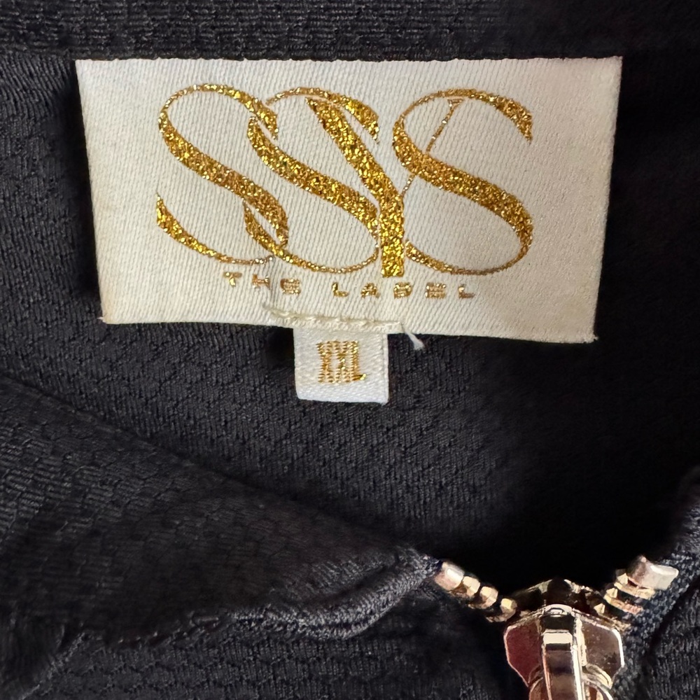 SSYS The Label Black Half Zip Pullover Women’s XXL Athleisure Golf Top NWOT - Picture 2 of 2